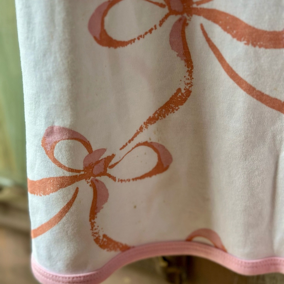 The Beaufort Bonnet Company Size 6 Girl's Dress w/ Pink and Orange Bows Cotton - Picture 3 of 5